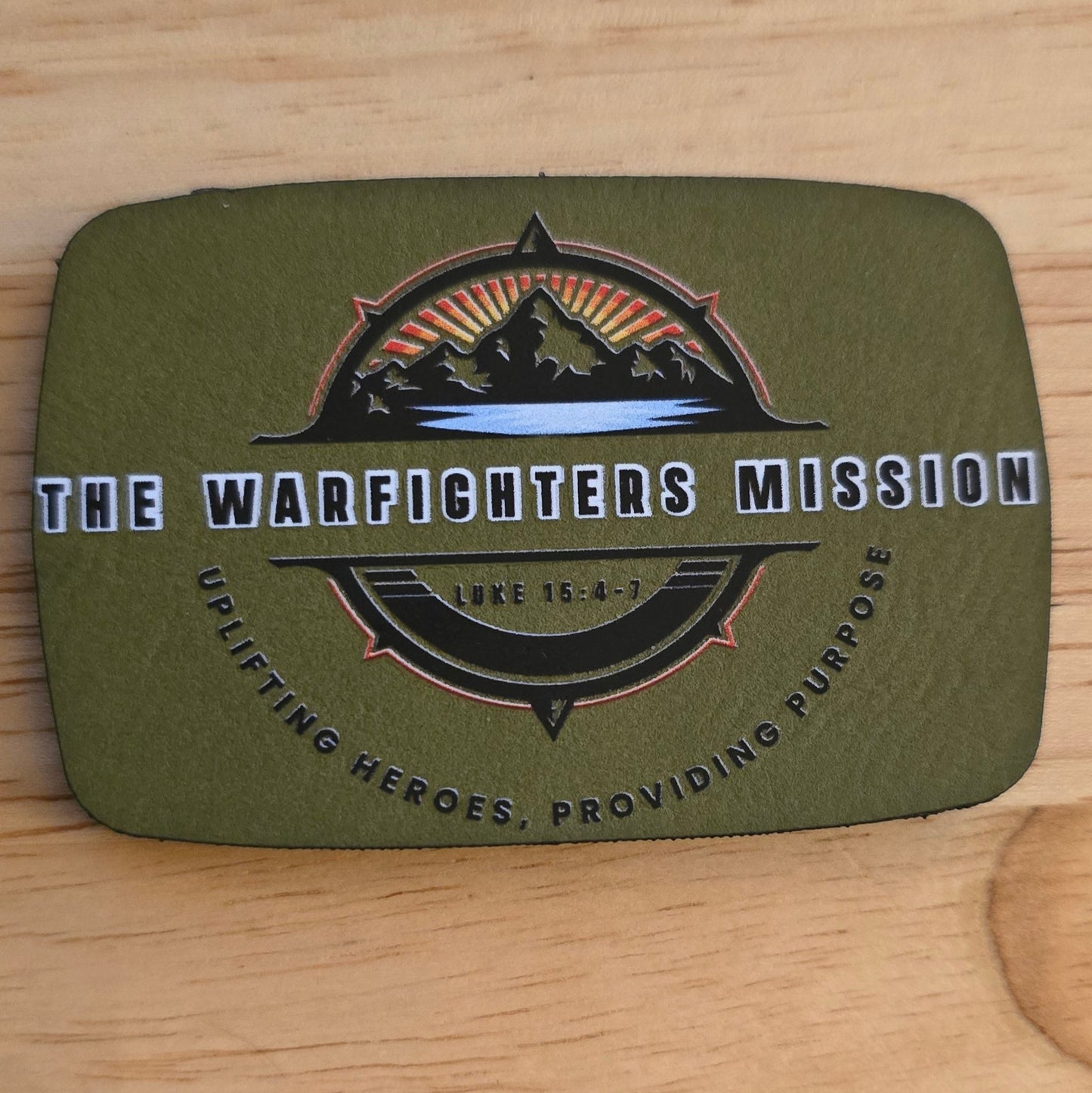 The Warfighters Mission Velcro Leather Patch